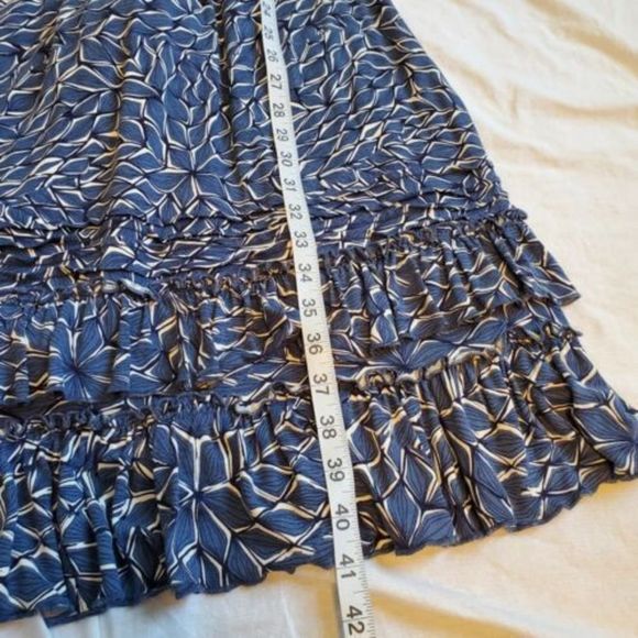 NY&C Stretch Sleeveless Ruffled V-Neck Bohemian Dress w/ Tie SZ Medium - Picture 9 of 10